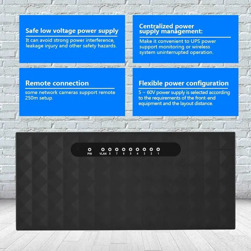 Мини Lan Poe Ethernet сетевой настольный коммутатор 8 портов 10/100 Мбит/с быстрый интернет
