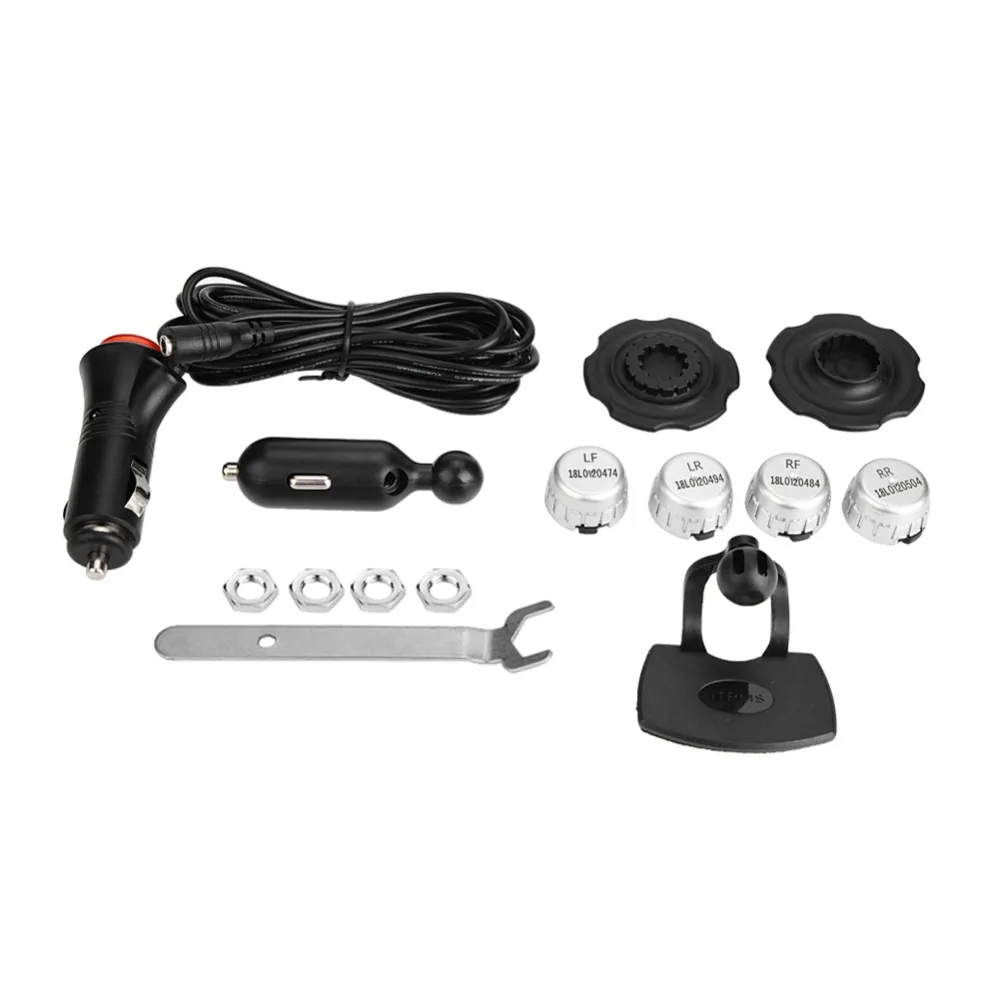 Автомобильная TPMS система контроля давления в шинах прикуриватель ЖК дисплей с 4