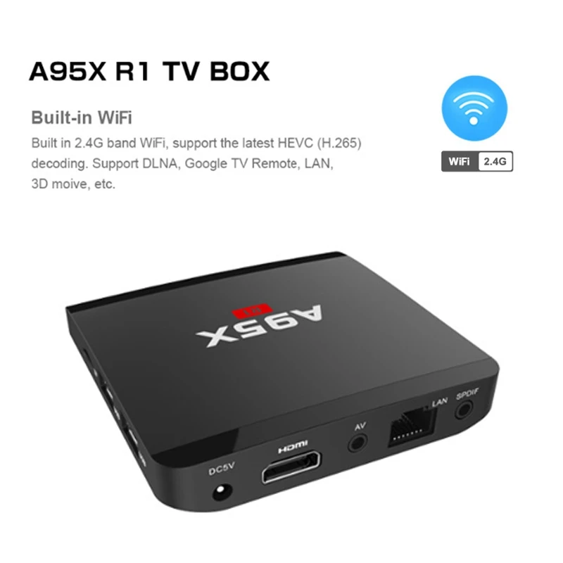 Горячая TTKK 2018 Новый A95X R1 Android 7 1 S905W 2 ГБ + 16 Гб четырехъядерный WiFi 1080P 4K TV Box AU Plug |