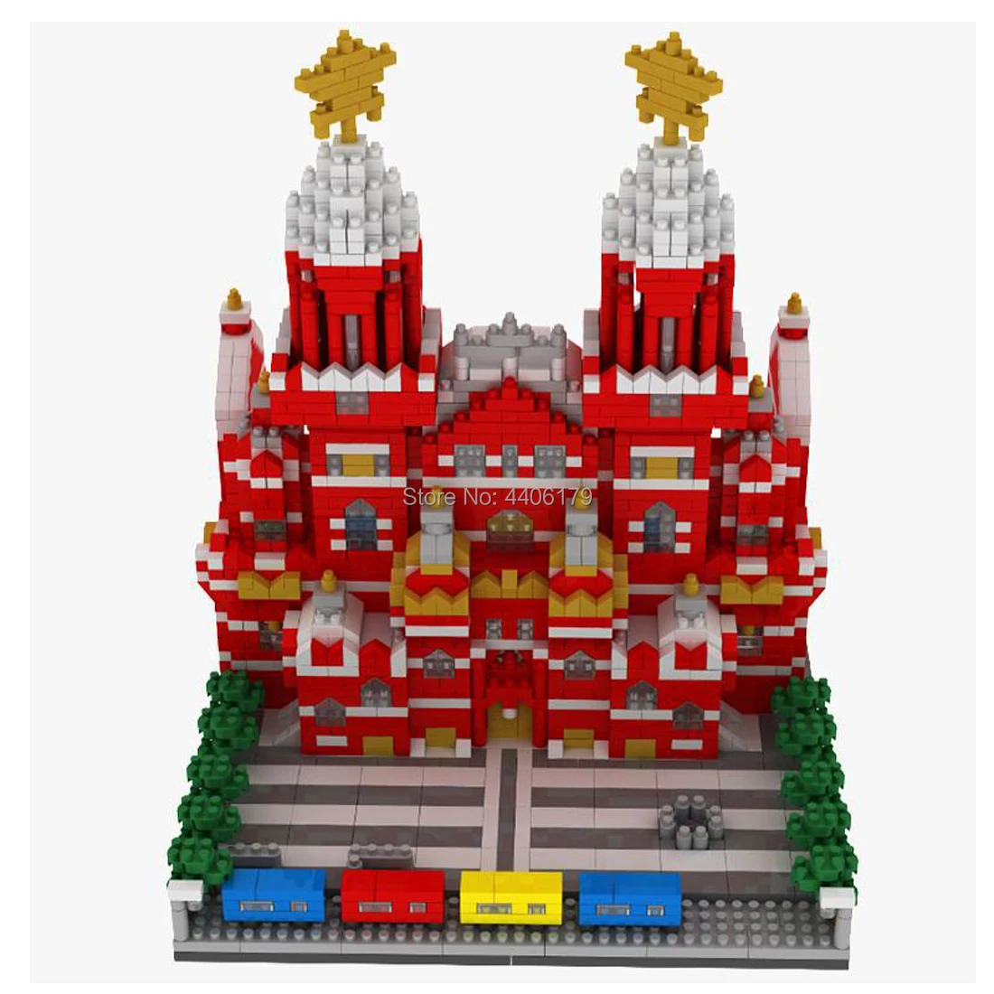 Горячая классическая творческая архитектура Красная площадь в Москве Россия мини-микро алмазная модель кирпичных игрушек в подарок.
