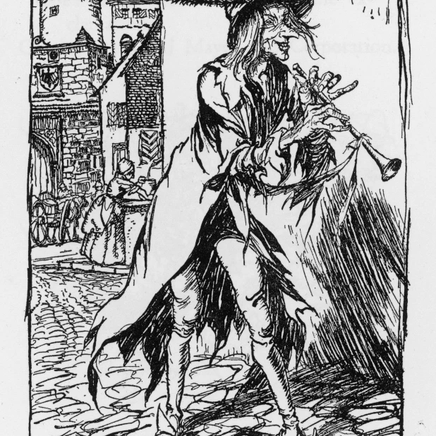 Постер Pied Piperrackham печать Мэри Эванс картина Libraryarthur Rackham (18X24)|Таблички и знаки| |