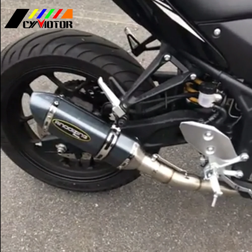 Motorcycle Middle pipe Full System Exhaust For Yamaha YZF R3 R25 2014 2015 2016 2017 2018 MT-03 MT03 MT 03 16 17 18 | Автомобили и
