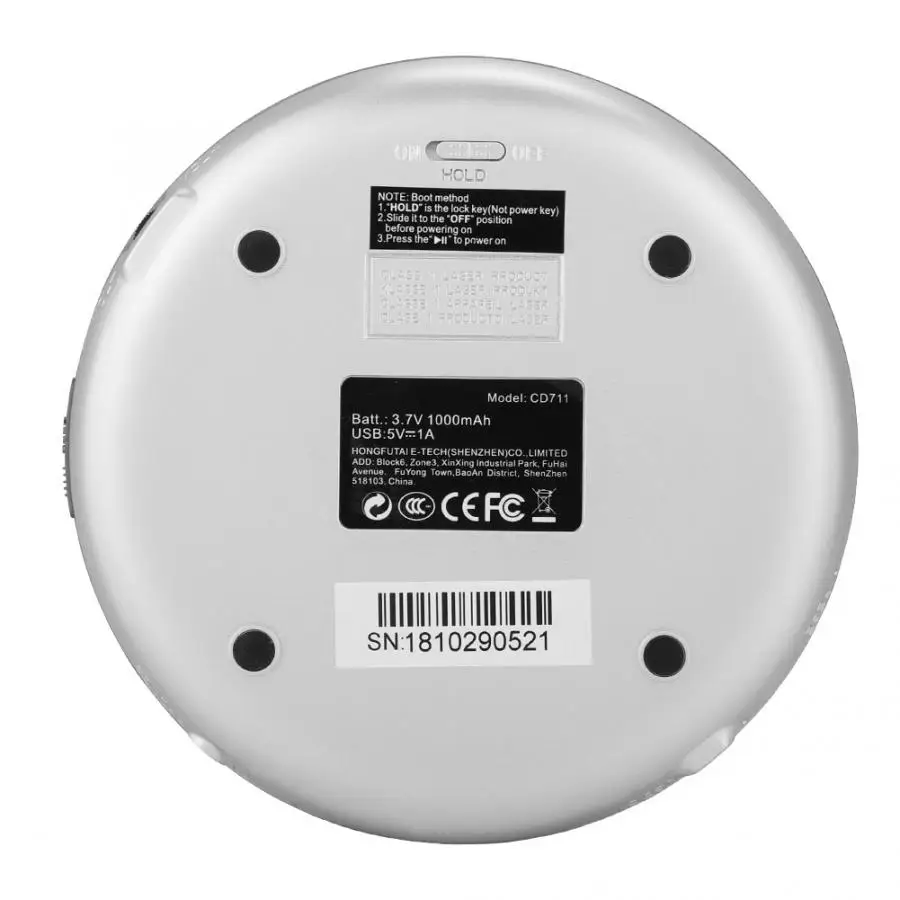 CD711 мини портативный CD музыкальный плеер R / RW MP3 стерео с наушниками Cd