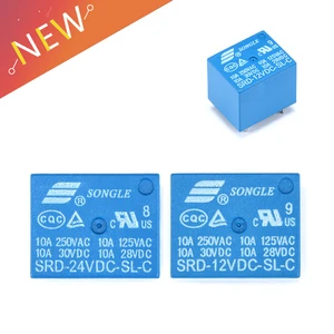 5pcs/lot SRD-12VDC-SL-C T73-12V 5 pin PCB Type 12V DC Power Relay SRD-24VDC-SL-C 10A 125VAC 28VDC