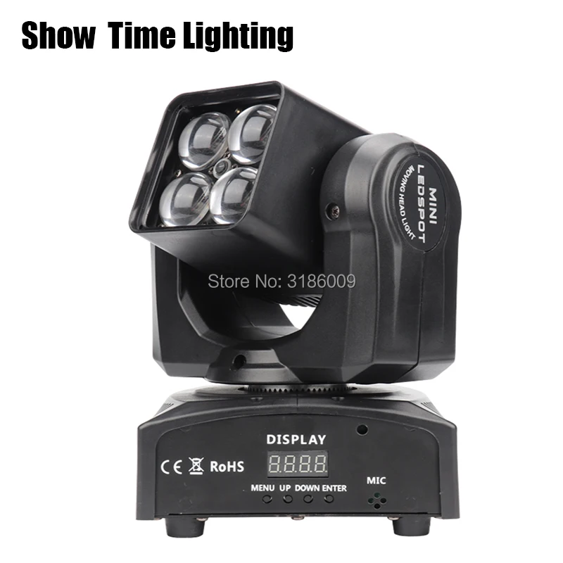 

Dj Light Disco Mini Led Zoom Beam Moving Head Spot Light 4pcs RGBW 4 IN 1 Moving Head Use For KTV DJ Party lite Show Time Light