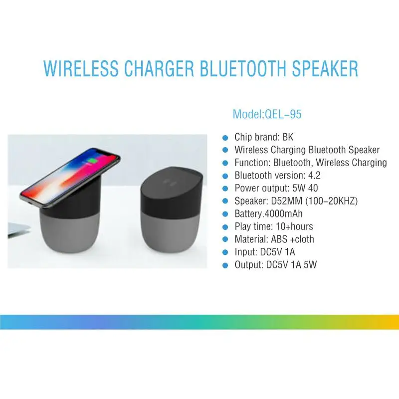 A1 Bluetooth Динамик 2 в 1 Мини мобильный беспроводное зарядное утройство для телефона