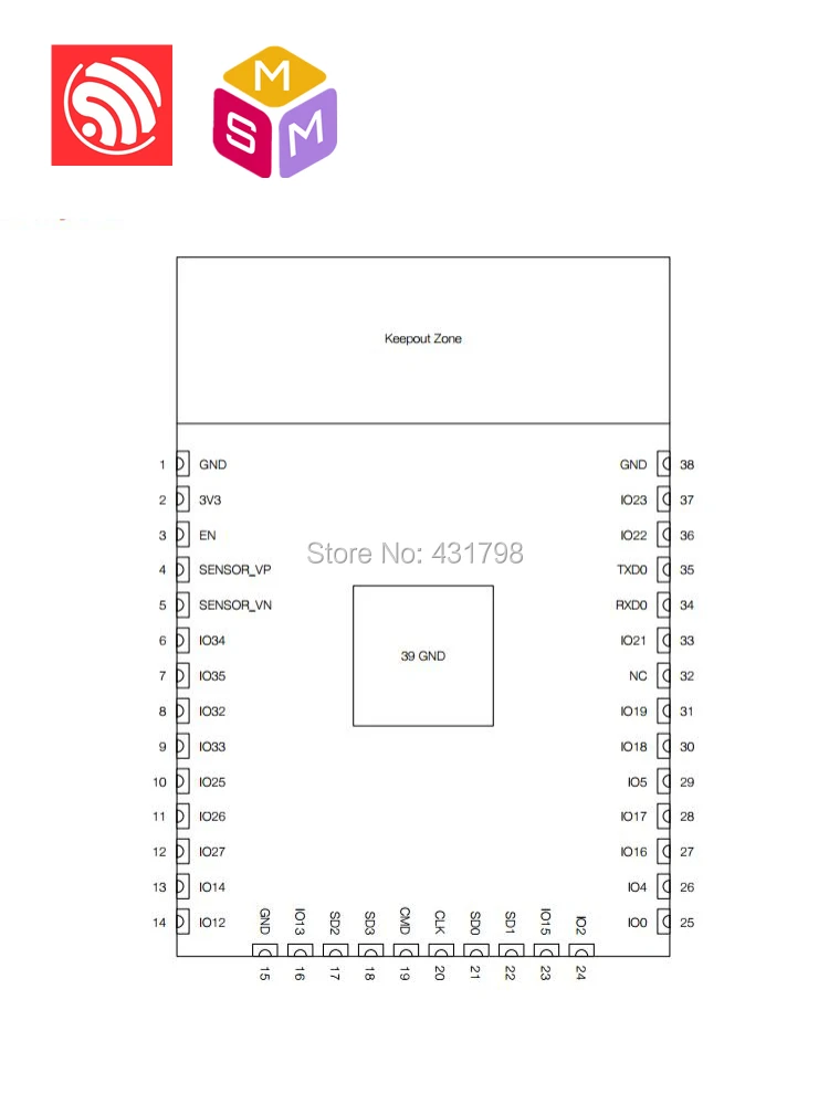 Модуль Bluetooth AIOT Espressif SoC ESP32 Wi Fi международная версия автоматизация для дома