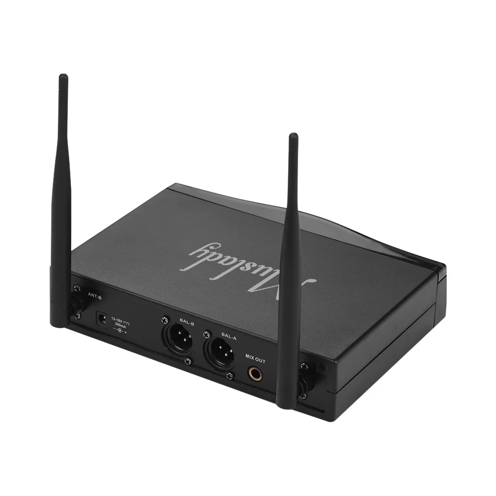 Беспроводная микрофонная система Muslady U1 UHF 2 ручных микрофона и 1 приемник с