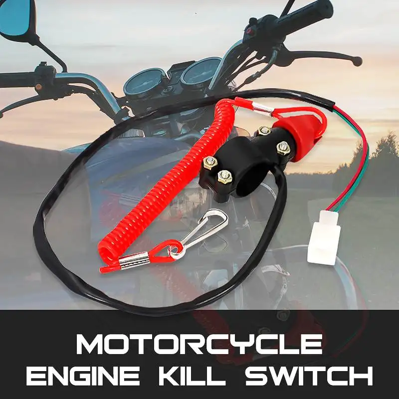 1 шт. DC 12V универсальный мотоцикл QUAD ATV ДВИГАТЕЛЬ стоп закрытый трос Kill