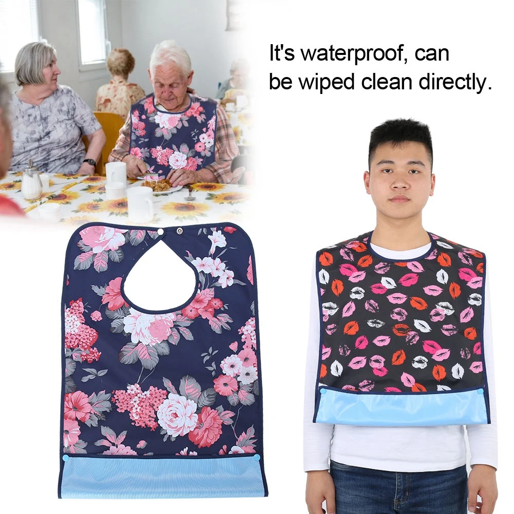 2 шт. водонепроницаемый нагрудник для еды взрослых двойной слой защита