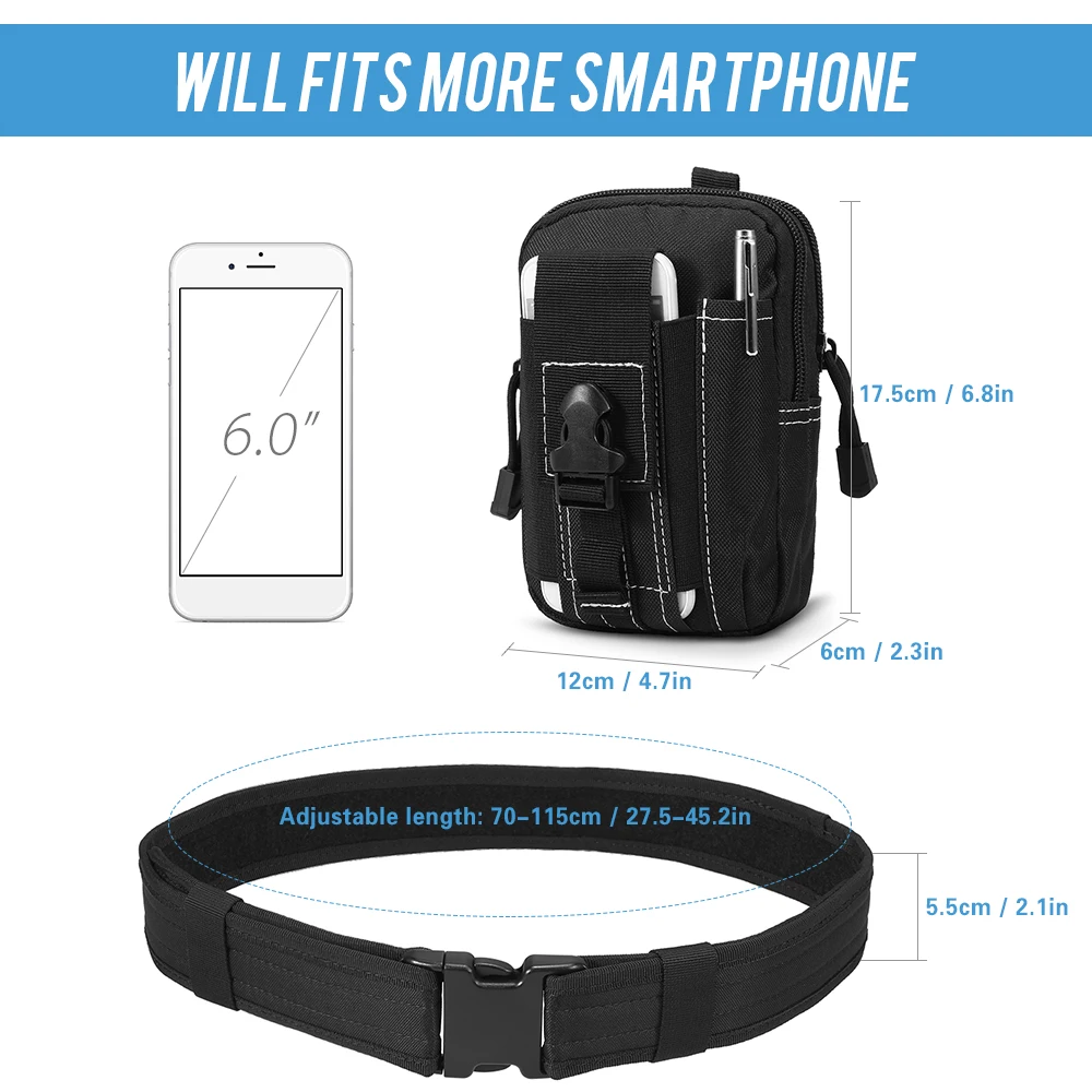 3 шт. тактический поясной кошелек держатель для ремня|Поддержка талии| |