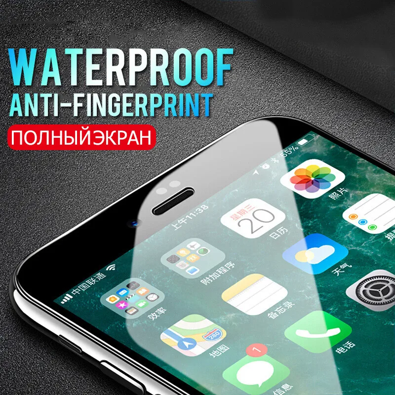 Защитное стекло 6D для iPhone 6 6s 7 Plus X XS MAX полное покрытие закаленное Защитная пленка