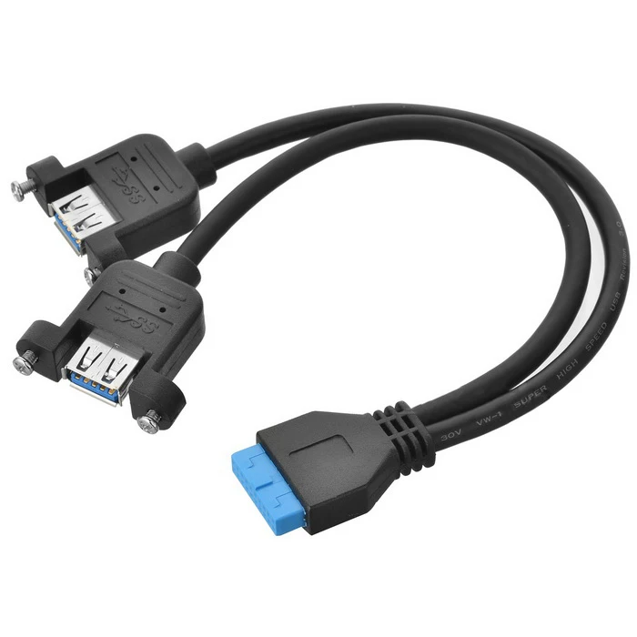 CYDZ материнская плата 20pin заголовок к 2 портам USB 3 0 мама задняя панель кабель
