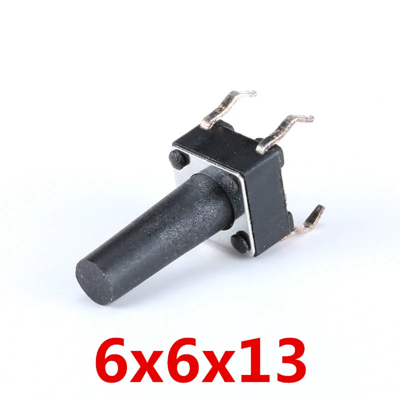20 шт./лот SMD 6х6х13 мм тактильная кнопка микро переключатель мгновенная 4