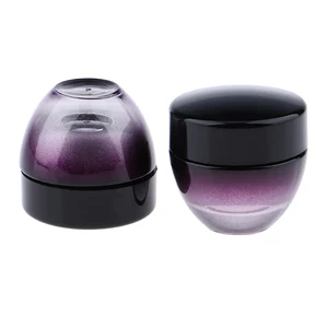 2x15 г Фиолетовое Стекло многоразовые косметические банки Пустой Крем для Лица Бальзам для губ горшок для хранения кремов для лица и рук