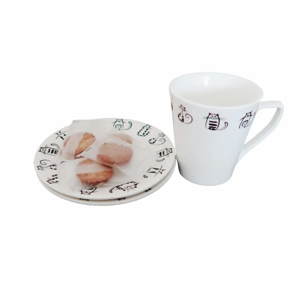 Новинка милая керамическая тарелка в виде кошки маленькая уникальная для ужина