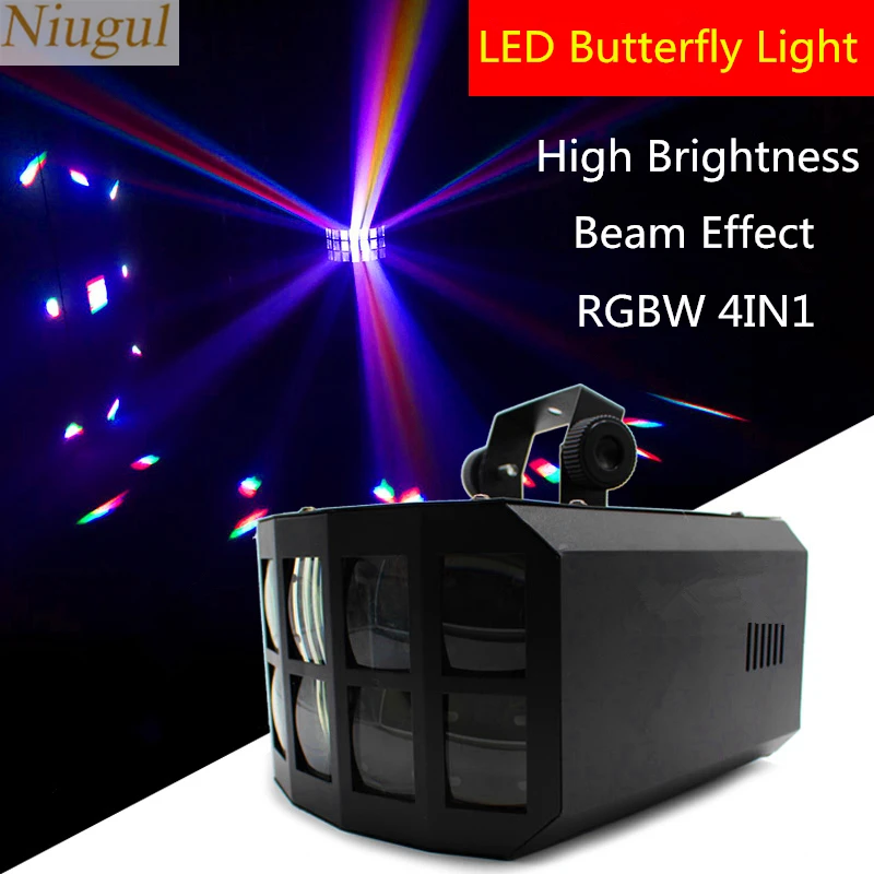 

50W LED Disco Double Butterfly Light/DMX512 RGBW 4IN1 Beam Effect LED Stage Lights/KTV Bar Disco Home Party Decoration LED Lamp