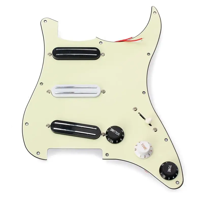 SSS Prewired загружено Pickguard и 3 Двойная подставка пикапы сборки набор с объем скорость