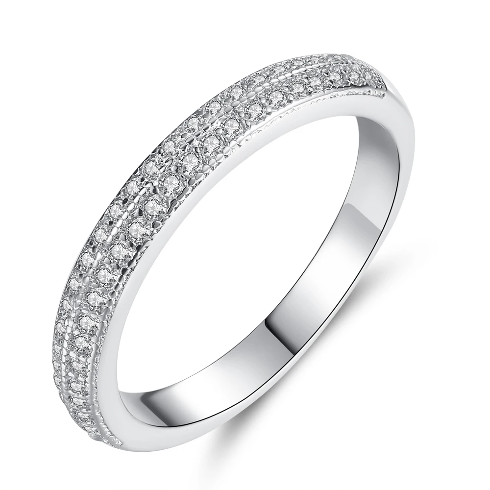 3 row ring lily four claws micro inset simple marriage female couple girlfriends explosions wholesale | Украшения и аксессуары