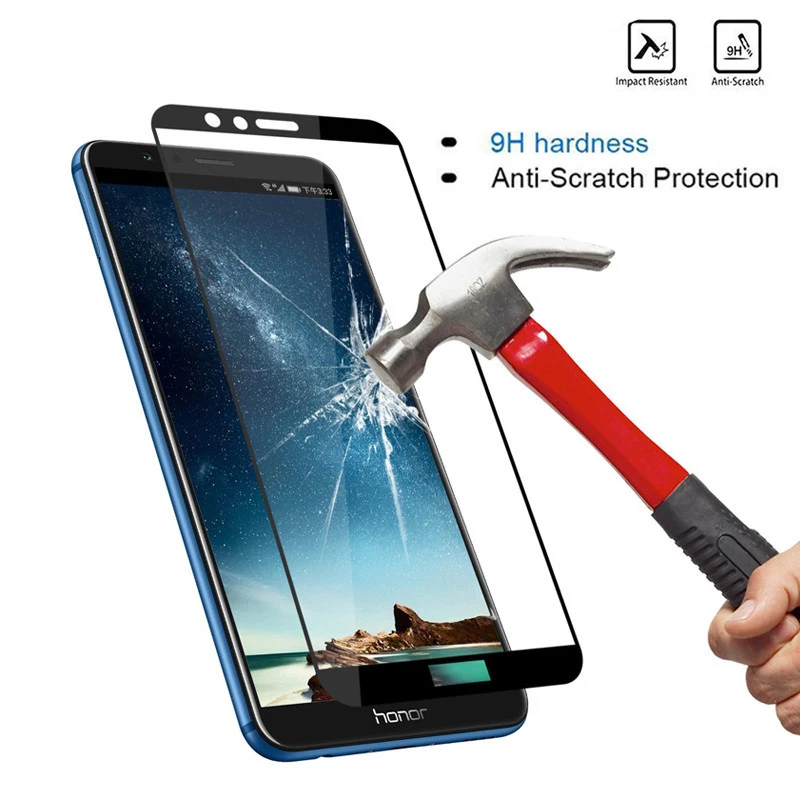 Полное покрытие из закаленного стекла для Huawei Honor 7a pro 5 7 дюймов Защита экрана huawei