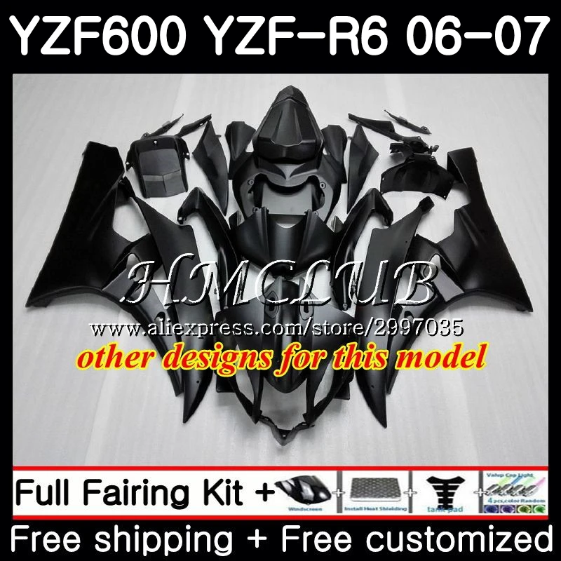 Корпус желтого и черного цвета для YAMAHA YZF R 6 600 R6 2006 2007 рамка 2 07 YZF600 YZFR6 06 комплект