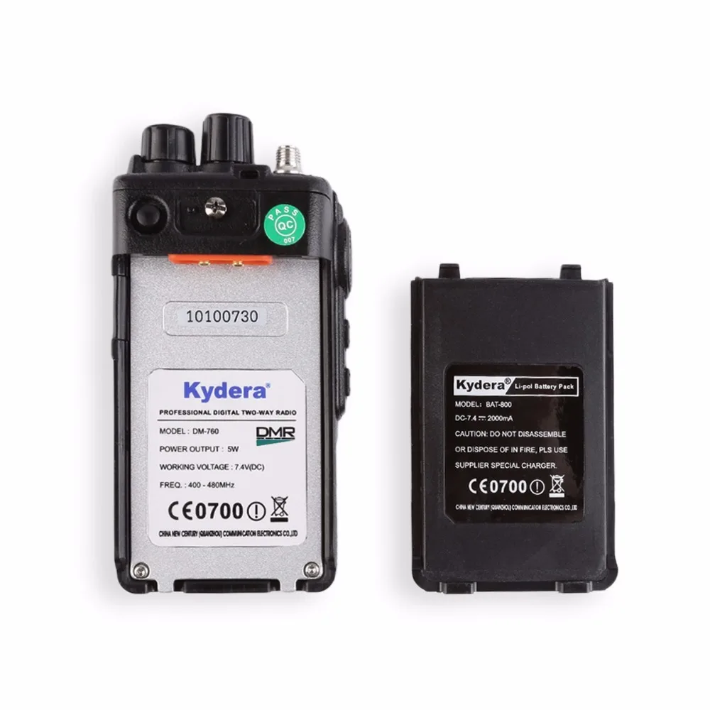 Kydera DM 760 цифровое радио DMR 400 480 МГц 2000 мАч UHF двухстороннее двухканальные рации Ham