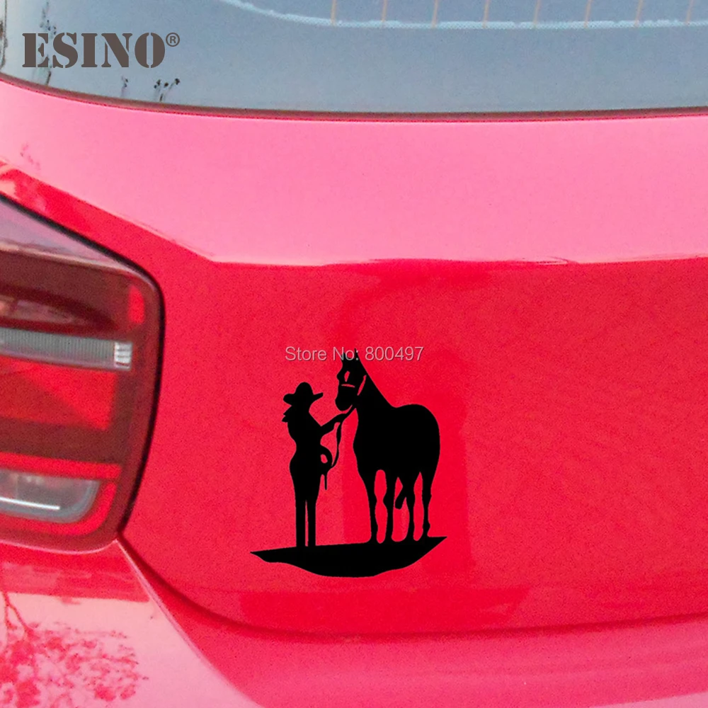

10 x New Design Horse and Beauty Car Creative Decorative Auto Decal Cartoon Car Reflective Sticker Car Body Decal Pattern Vinyl