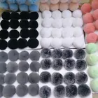 Помпоны ручной работы из натурального кроличьего меха, 6 см, 40 цветов