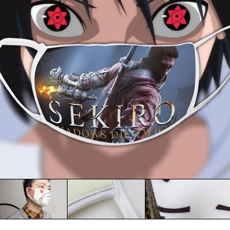 SEKIRO Shadows Die Twice FaceMask символ волка хлопчатобумажная ткань для женщин и мужчин