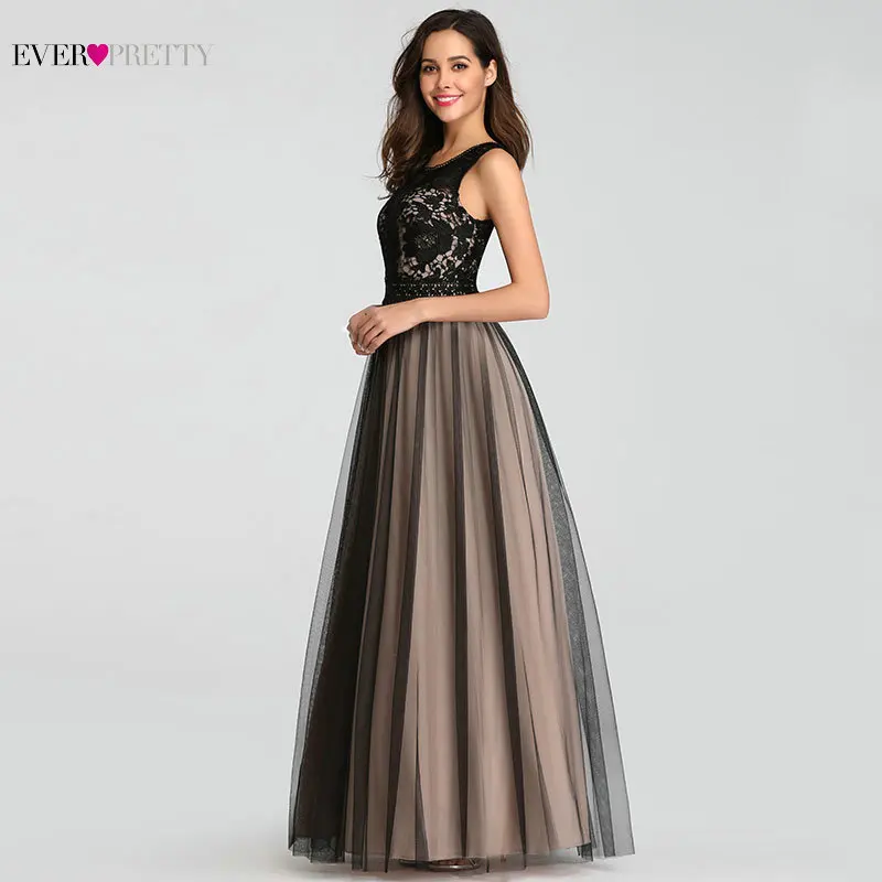 Модные длинные платья подружек невесты Ever Pretty Sexy A Line без рукавов Кружевное