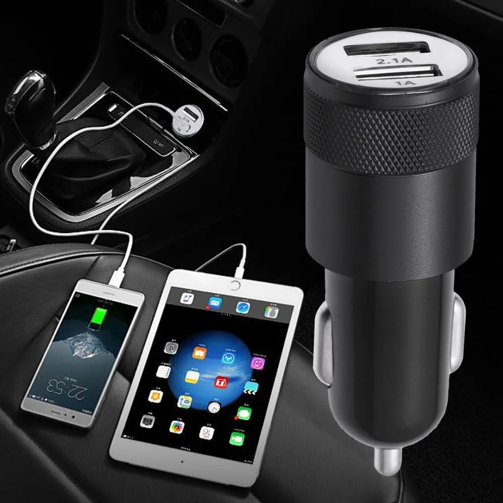 2.1A 1A автомобильное зарядное устройство 2 двойных USB портов Cargador Автомобильное