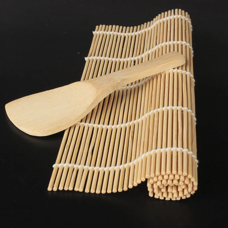 

1Pcs Sushi Curtain Rolling Mat Sushi Spoon DIY Onigiri Rice Roller Kitchen Gadgets Cooking Accessories Bamboo Sushi Maker Tools