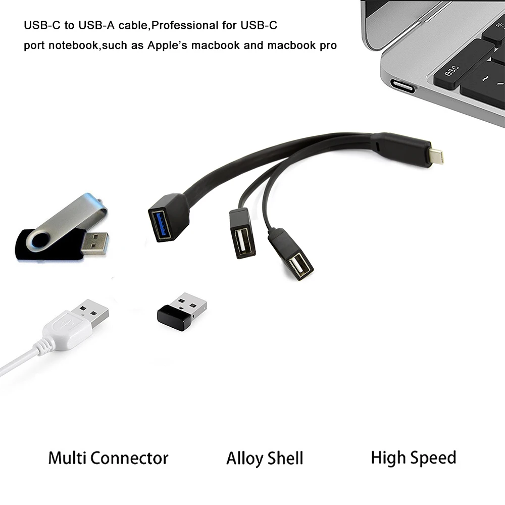 CHUYI USB A папа к C мама 3 0 2 поста концентратор разветвитель мульти разъем адаптер для