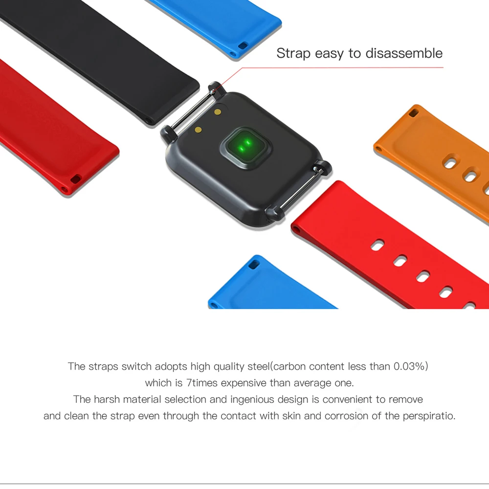 

Fitness Bracelet IPS Color Screen IP68 Waterproof Heart Rate Monitor Pedometer Smart Watch Tracker Sports Watch for Android IOS