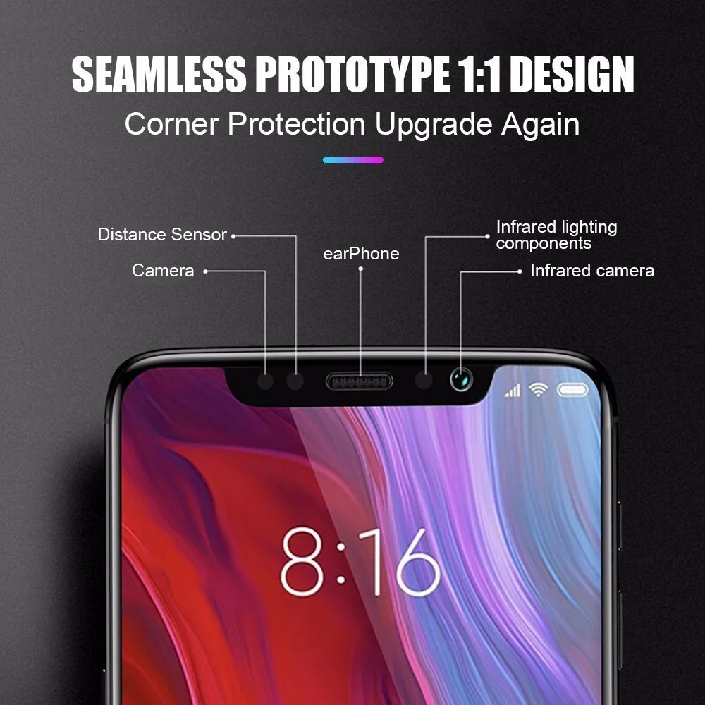 Защитное стекло с полным покрытием для Xiaomi Redmi 6 Pro 2.5D защитная пленка экрана 7 7A K20
