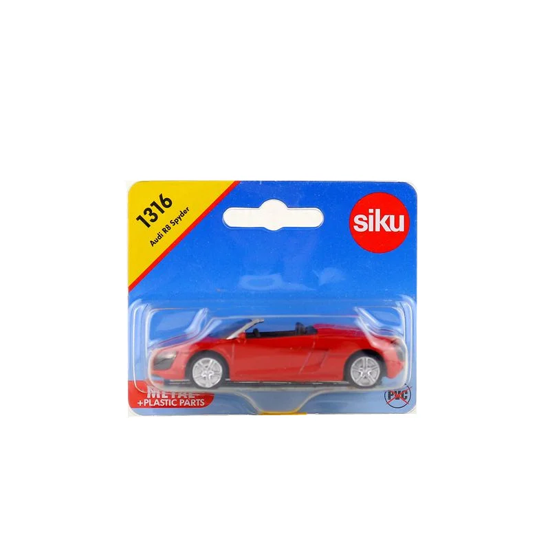 

Бесплатная доставка, игрушка Siku 1316, модель под давлением, масштаб 1:55, машина-трансформер Audi R8 Spyder, образовательная коллекция, подарок, дети, м...