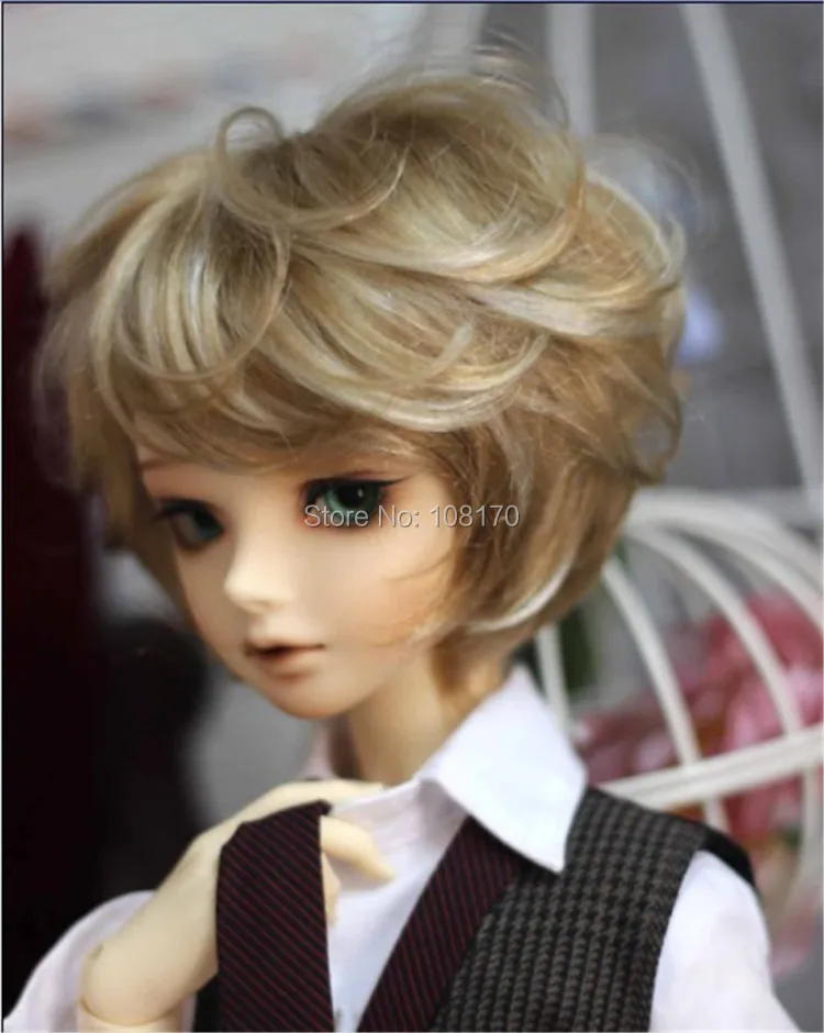 JD075 1/4 BJD парики SD с плавным вырезом кукла парики 7-8 дюймов кукольный парик игрушка кукольный парик аксессуары