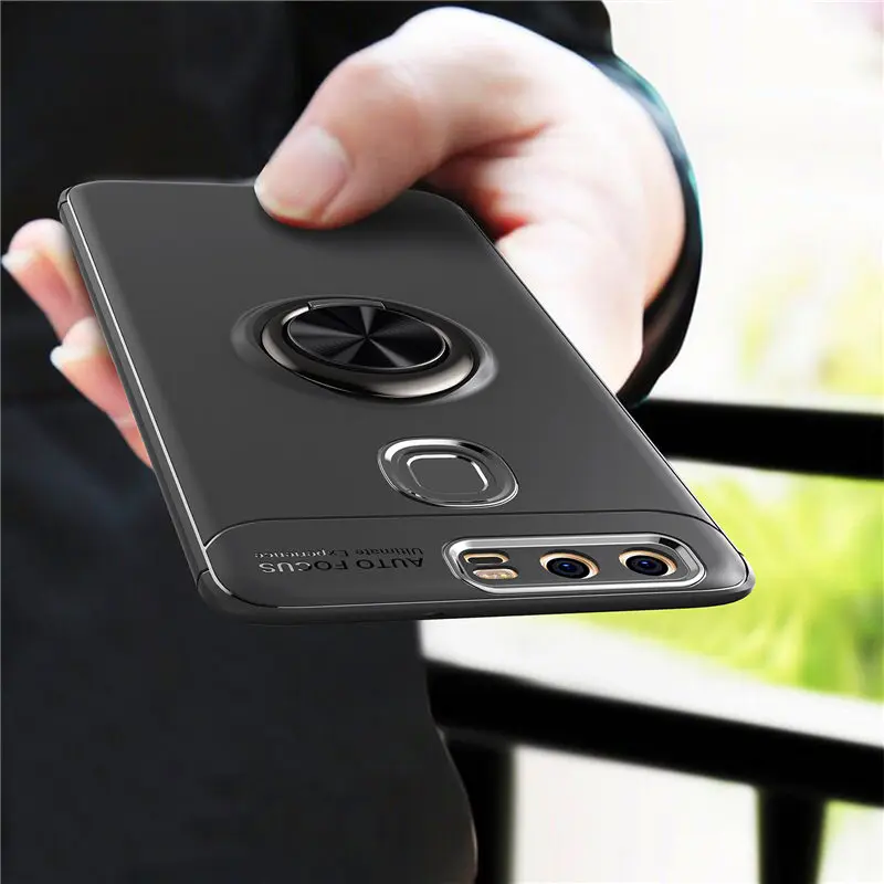 

Huawei Ascend P9 EVA L09 L19 L29 Case Silicone TPU Cover for Huawei P9 EVA-L09 EVA-L19 Magnetic Car Holder Ring TPU Cases