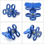 Кронштейн для крепления вспышки для дайвинга с зажимом-бабочкой, 1 дюйм, шаровая Головка, зажим для GoPro 7, 6, 5, для всех видов спортаSLR-камеры с 23 открытыми отверстиями