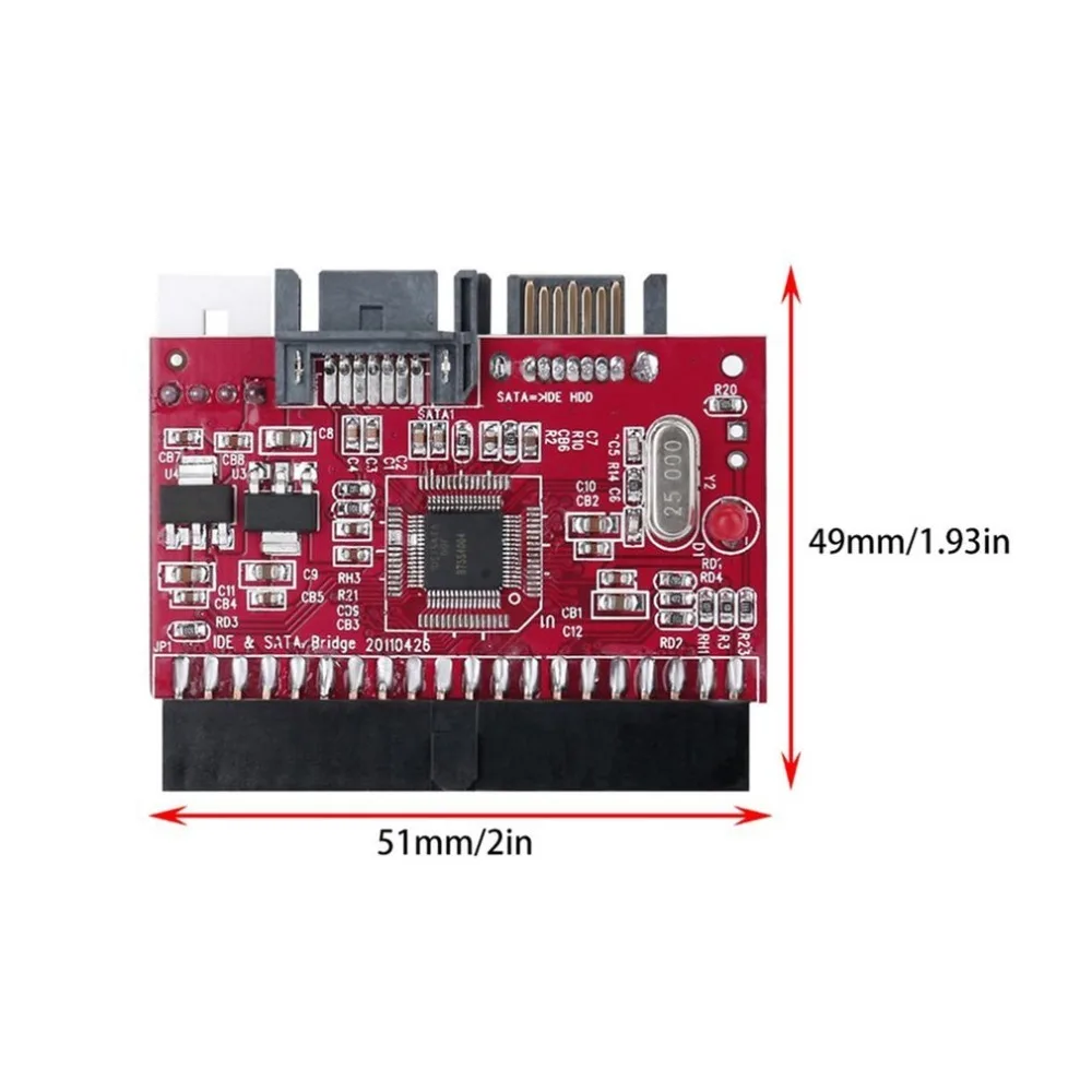Converter Adapter Red Lightweight Durable IDE HDD to SATA Serial ATA Hard Disk Driver Support for 133 100 CD | Электроника