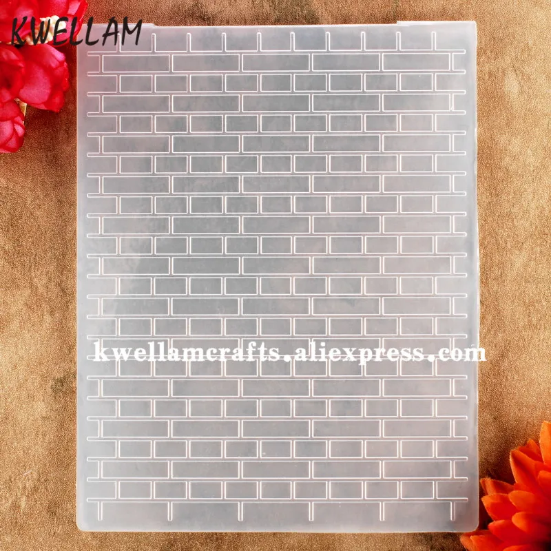 Кирпичная стена пластиковая тиснение папка для скрапбукинга DIY альбом карта
