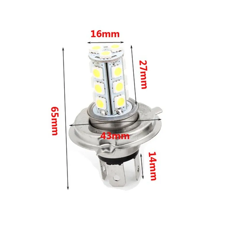 CLAITE DC 12 V 5 W H4 5050 SMD 18 светодиодный s Белый светодиод для автомобиля туман лампа