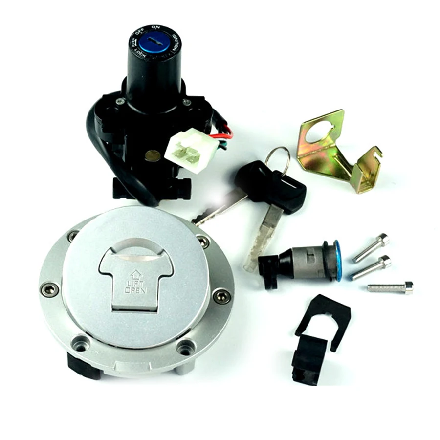 1set Motorcycle 4 Line Plug Ignition Switch Fuel Gas Cap Cover Tank Lock Set with 2 Keys For Honda CBR1000RR 04-07 CBR600RR | Автомобили и