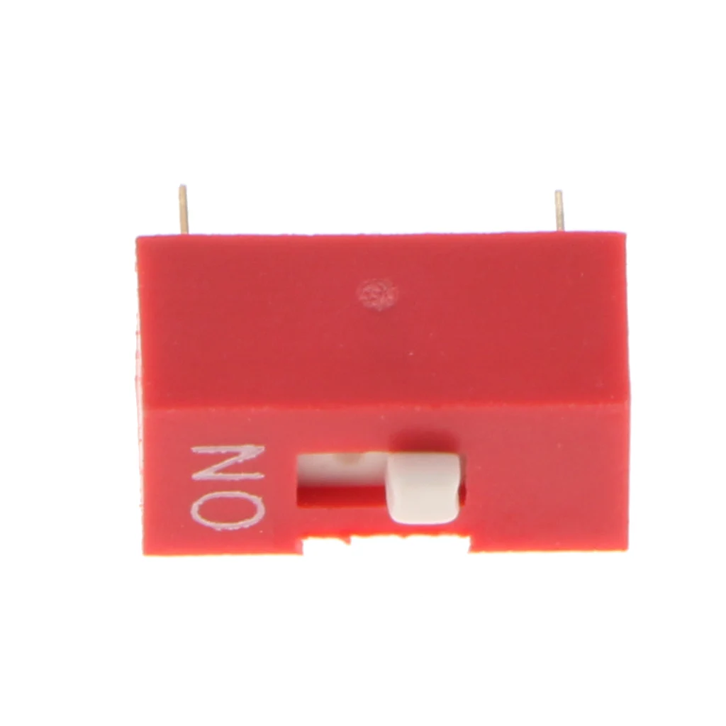 Baoblaze 10 Pieces Red 2.54mm Pitch 1 2 3 4 5 6 8 Position Way Slide Type DIP Switch | Обустройство дома