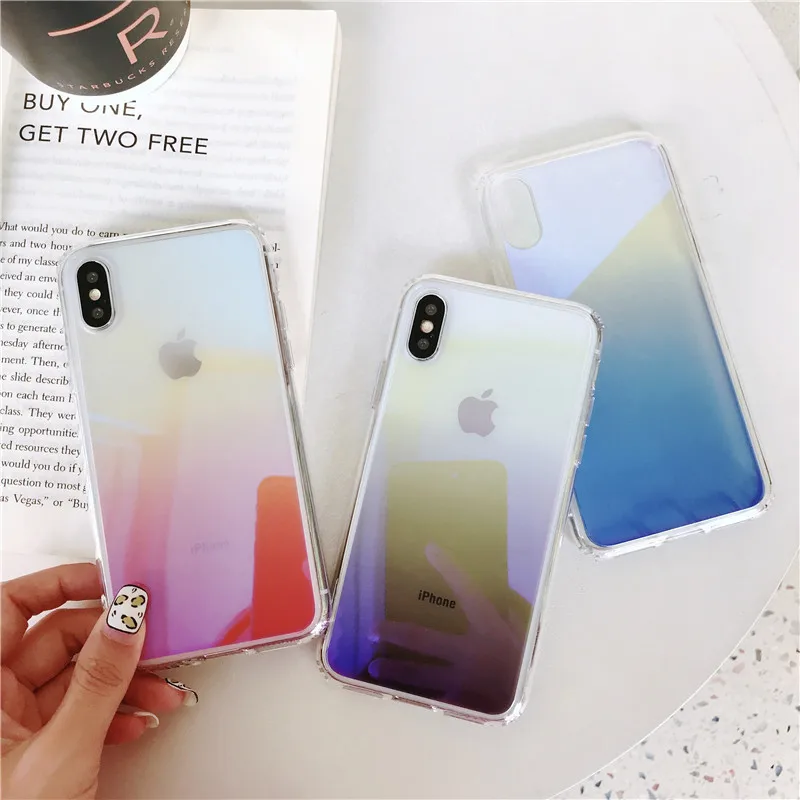 Kexin для iphone X Xs Max Xr чехол телефона крутой постепенный цветной Apple 7 8 Plus прозрачный
