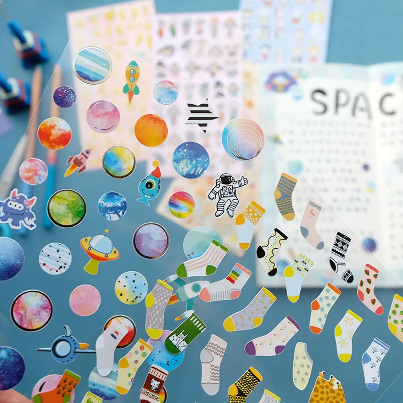 Kawaii Fantasy Planet наклейки милые канцелярские ПВХ клей для детей DIY украшения дневник в