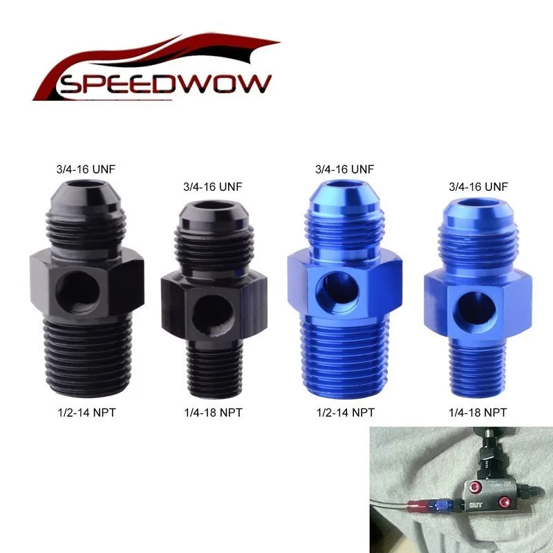 

Переходник для манометра масла SPEEDWOW AN8 с наружной резьбой to1/4 "NPT 1/2"