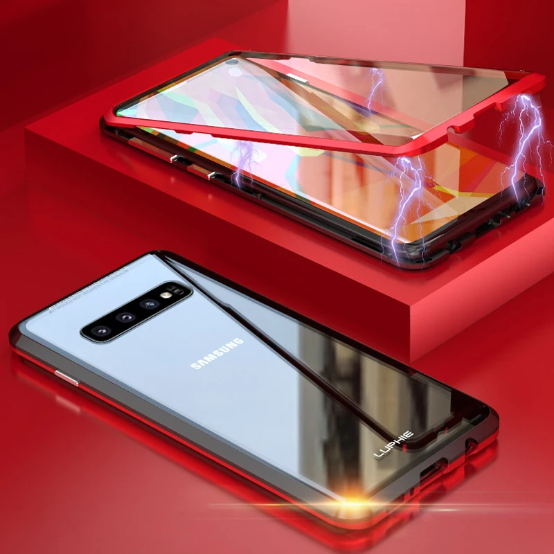 Для Samsung S 10 S10 Plus Магнитный чехол S9 360 Передний + задний двухсторонний из