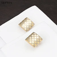 lepton fashion french shirt silver color laser engraving men jewelry unique wedding groom cuff links business gold cufflinks