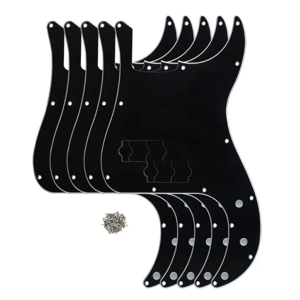 Новые 4 струны PB Bass Pickguard Pick Guard Scratch Plate Black 3 слоя и винты для FD 13 отверстий